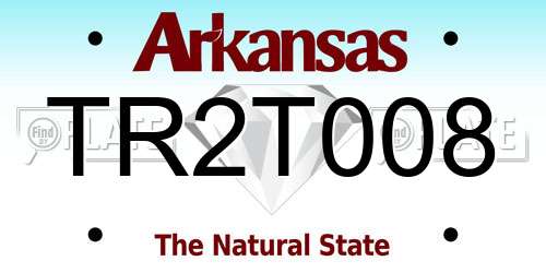 TR2T008 Arkansas License Plate
