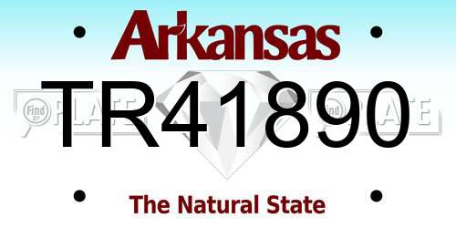 TR41890 Arkansas License Plate