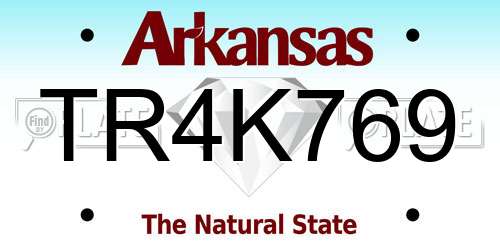 TR4K769 Arkansas License Plate