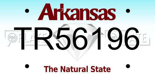 TR56196 Arkansas License Plate
