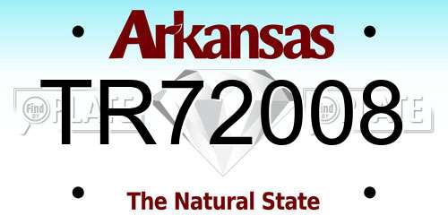 TR72008 Arkansas License Plate