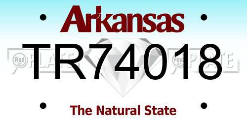 TR74018 Arkansas License Plate