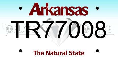 TR77008 Arkansas License Plate