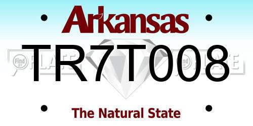TR7T008 Arkansas License Plate