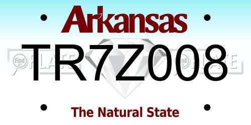TR7Z008 Arkansas License Plate