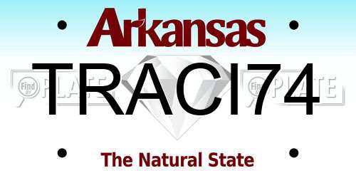 TRACI74 Arkansas License Plate