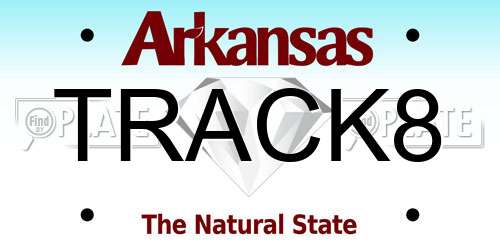 TRACK8 Arkansas License Plate