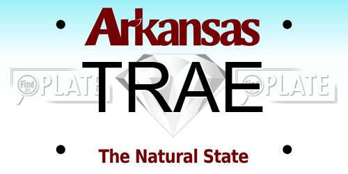 TRAE Arkansas License Plate