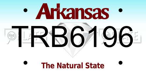 TRB6196 Arkansas License Plate