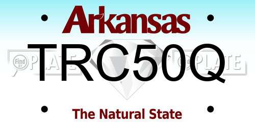 TRC50Q Arkansas License Plate