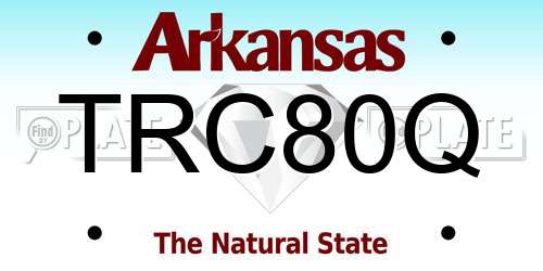 TRC80Q Arkansas License Plate