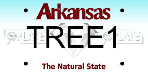 TREE1 Arkansas License Plate