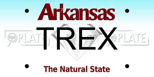 TREX Arkansas License Plate