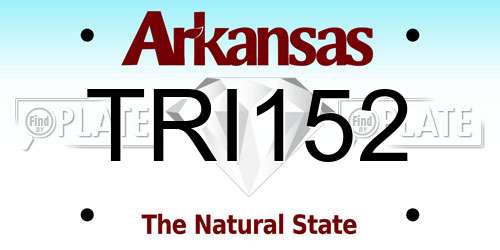 TRI152 Arkansas License Plate