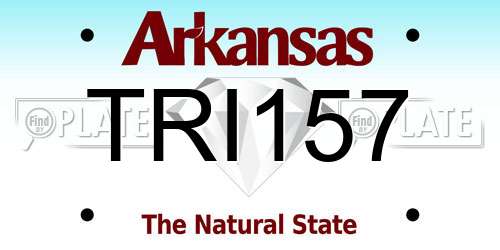 TRI157 Arkansas License Plate