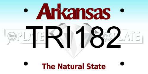 TRI182 Arkansas License Plate