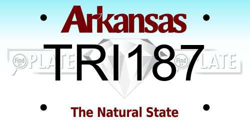 TRI187 Arkansas License Plate