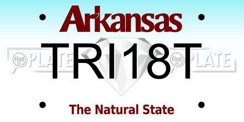 TRI18T Arkansas License Plate