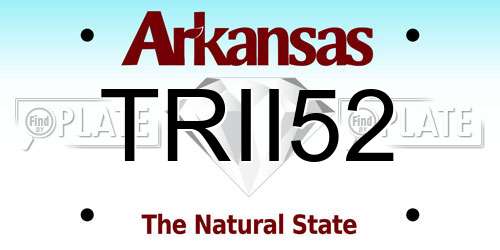 TRII52 Arkansas License Plate