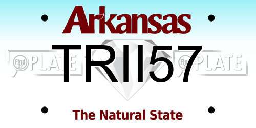 TRII57 Arkansas License Plate