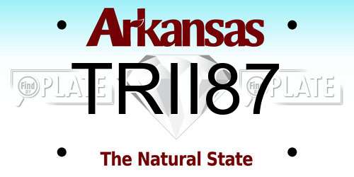 TRII87 Arkansas License Plate