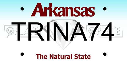TRINA74 Arkansas License Plate