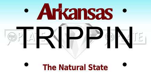 TRIPPIN Arkansas License Plate