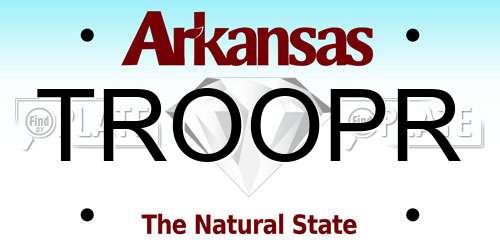 TROOPR Arkansas License Plate