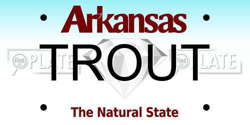TROUT Arkansas License Plate