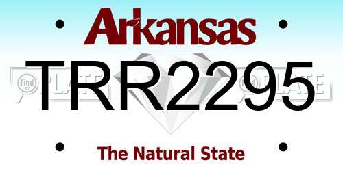 TRR2295 Arkansas License Plate