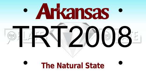 TRT2008 Arkansas License Plate