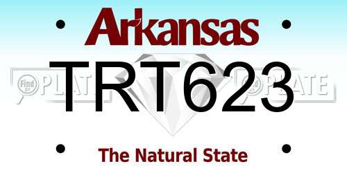 TRT623 Arkansas License Plate