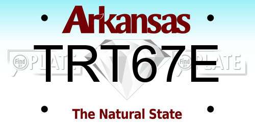 TRT67E Arkansas License Plate