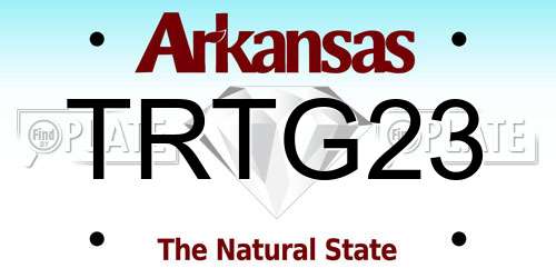TRTG23 Arkansas License Plate