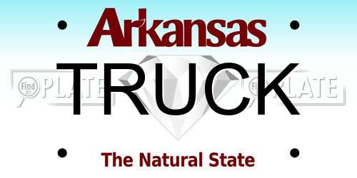 TRUCK Arkansas License Plate