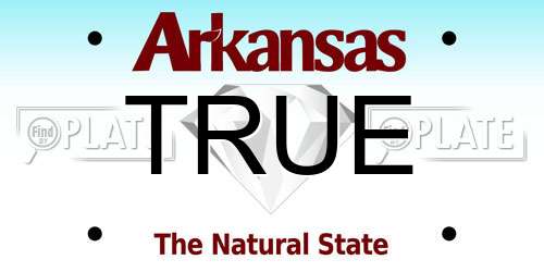 TRUE Arkansas License Plate