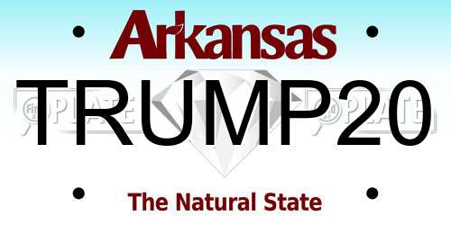 TRUMP20 Arkansas License Plate