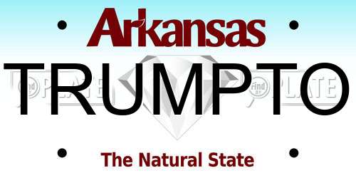 TRUMPTO Arkansas License Plate