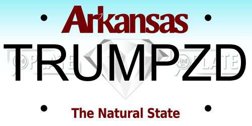 TRUMPZD Arkansas License Plate