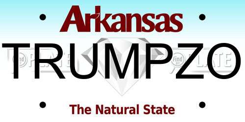 TRUMPZO Arkansas License Plate