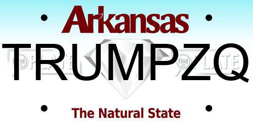 TRUMPZQ Arkansas License Plate