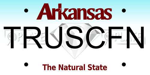 TRUSCFN Arkansas License Plate