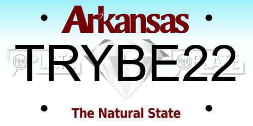 TRYBE22 Arkansas License Plate