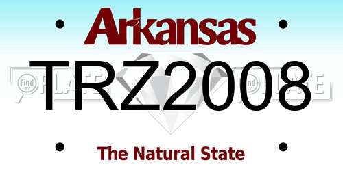 TRZ2008 Arkansas License Plate