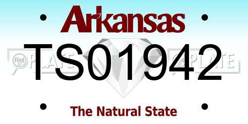 TS01942 Arkansas License Plate