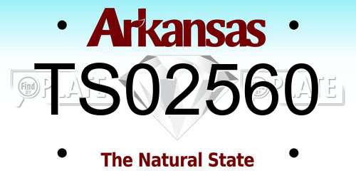 TS02560 Arkansas License Plate