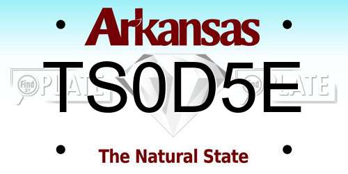TS0D5E Arkansas License Plate