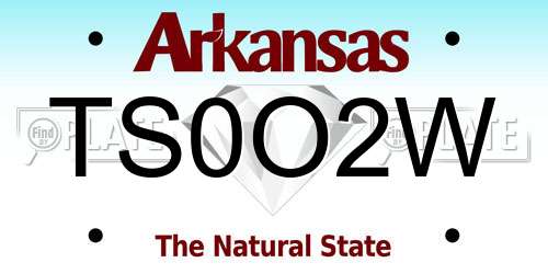 TS0O2W Arkansas License Plate