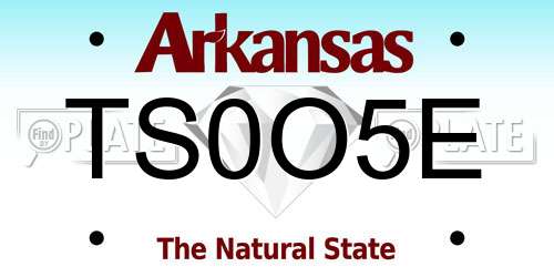 TS0O5E Arkansas License Plate