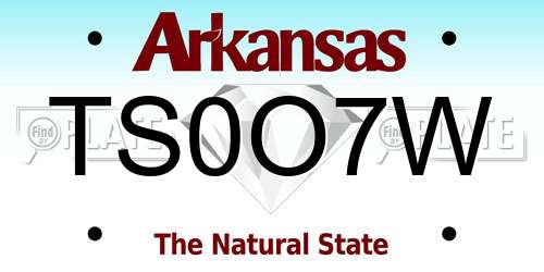 TS0O7W Arkansas License Plate